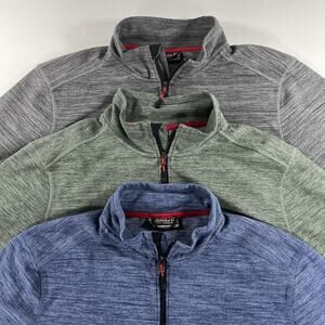 *Lot of 3* Avalanche Outdoor Men's XL Heathered Fleece 1/4 Zip Pullover Sweater